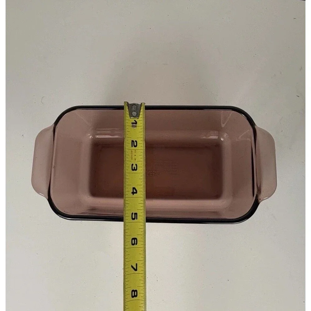 Vintage PYREX 213-R - Cranberry Purple - 1.5 Qt/ 1.5 L Rectangle Glass Loaf Pan
